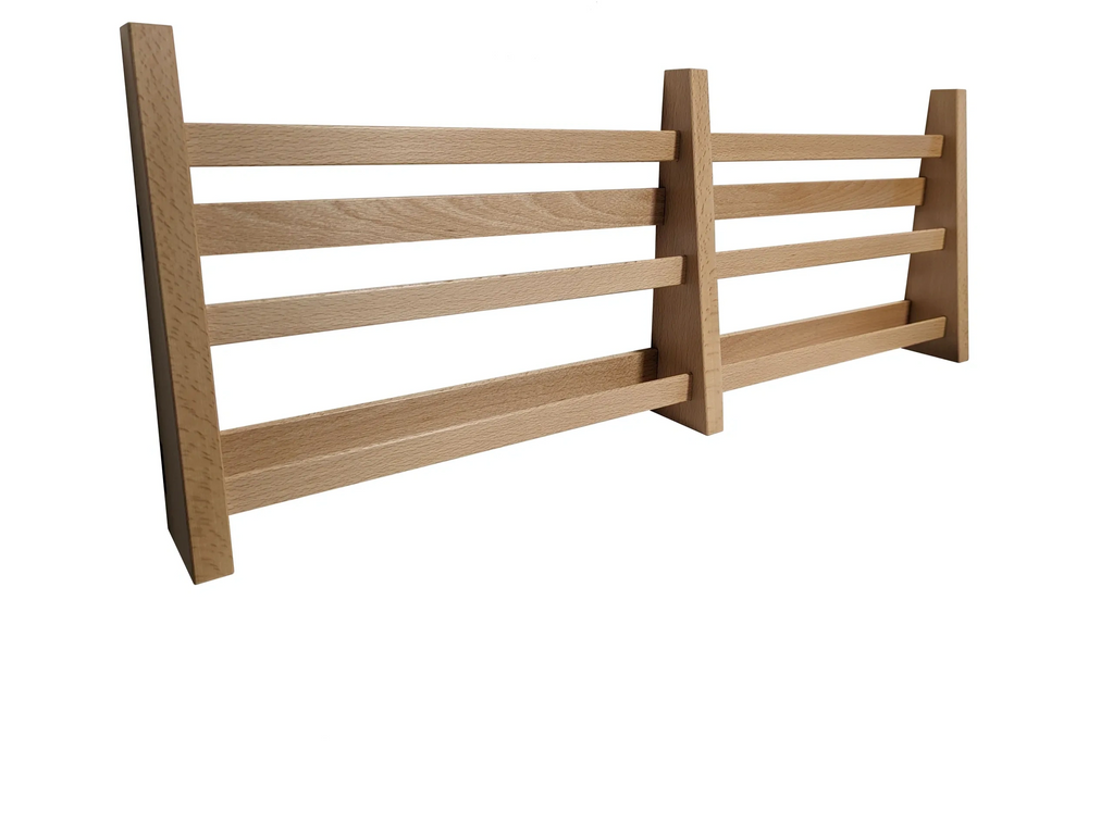 Ribbon Display Rack - this wall hanging rack was created to display equestrian competition ribbons