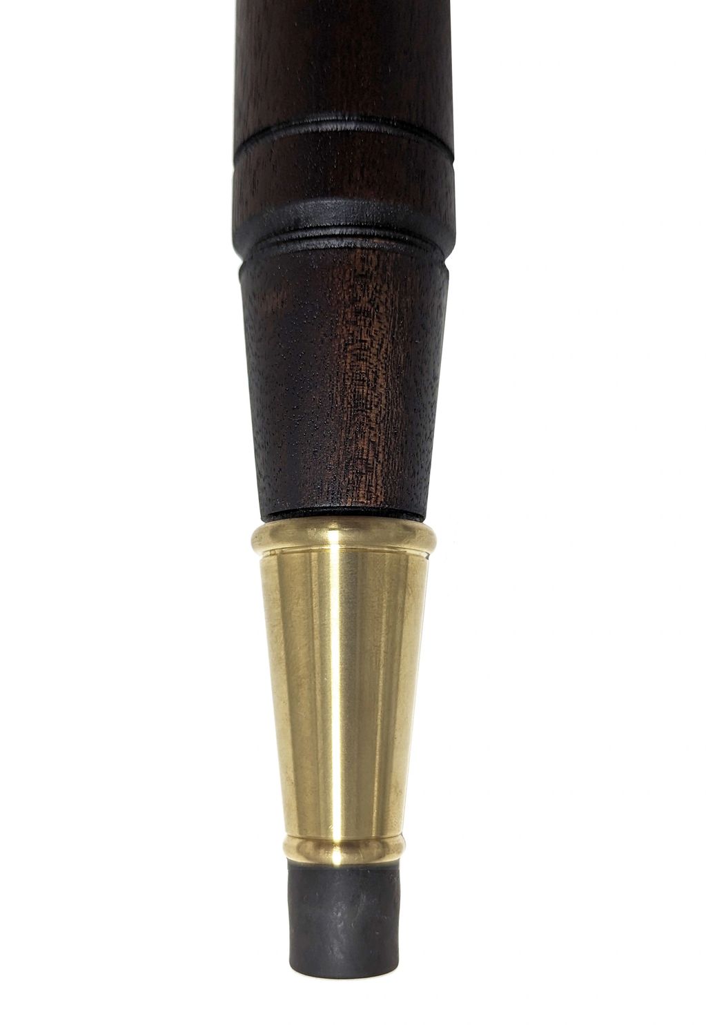Walking Stick - detail of brass and rubber tip
