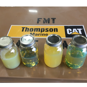 Before and After pictures of Fuel Polishing at Thompson Caterpillar in Spanish Fort, 