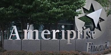 Ameriprise HQ sign; brand identity case study