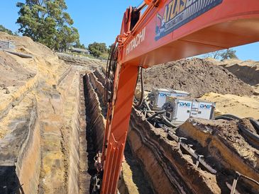 sewer line dig out