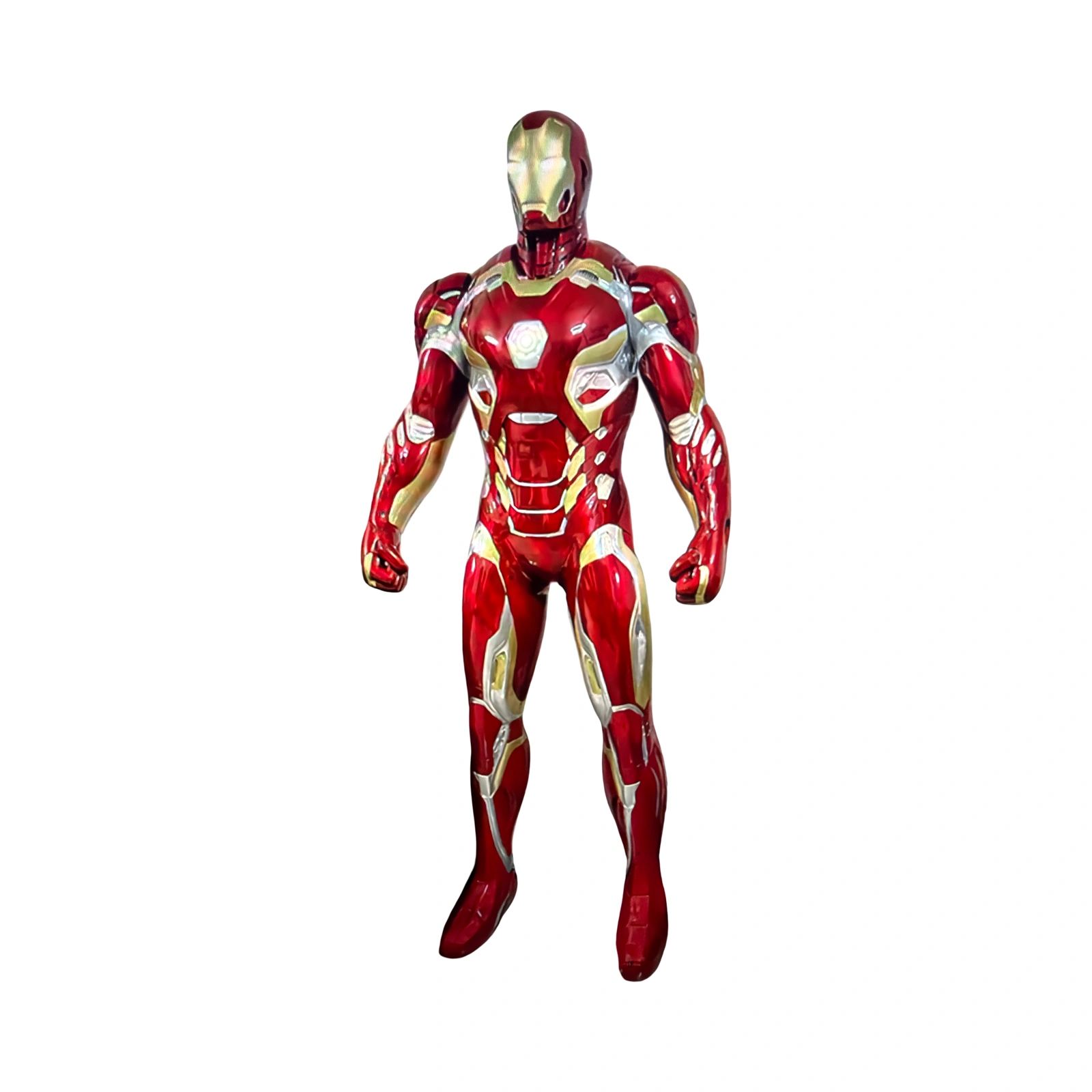 Iron Man action figure in red and gold armor.