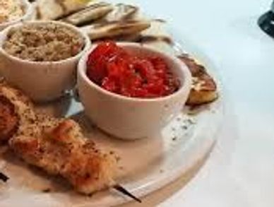 Image of a tasty food platter at Greco restaurant in St Lucia South Africa