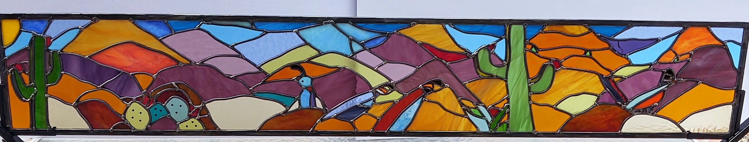 Commissioned window, 5.5 feet x 1.5 feet