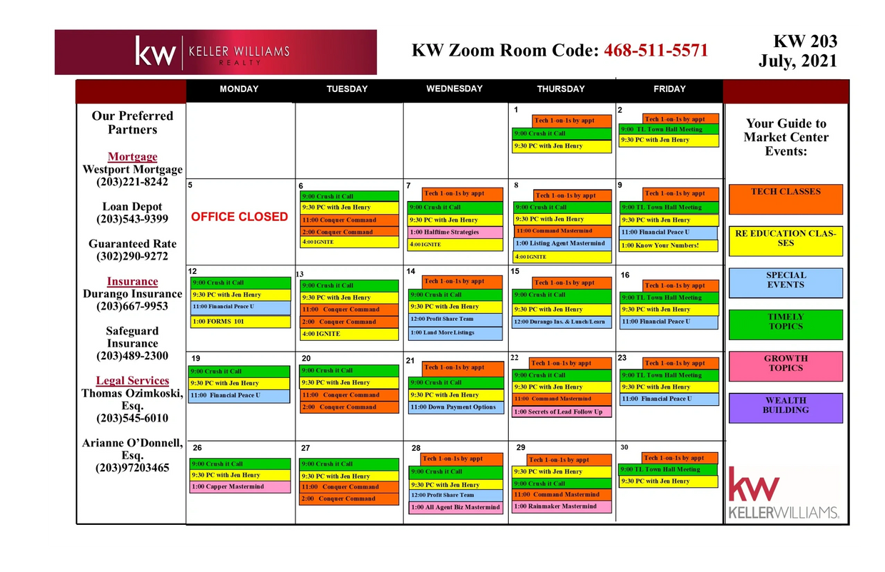 Training Calendar