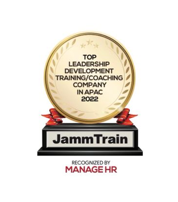 Award trophy for top leadership development training company in APAC 2022.