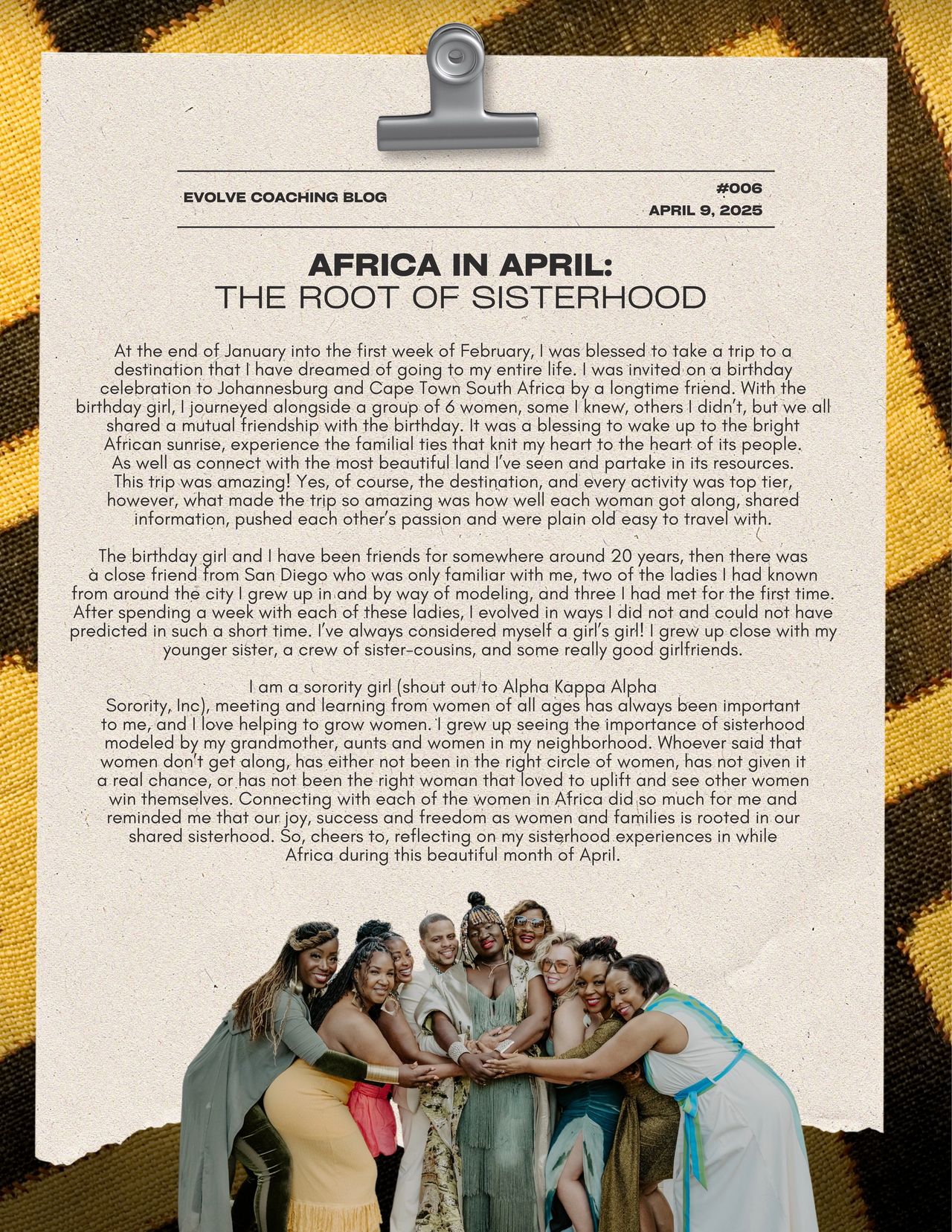 Africa in April: The Root of Sisterhood