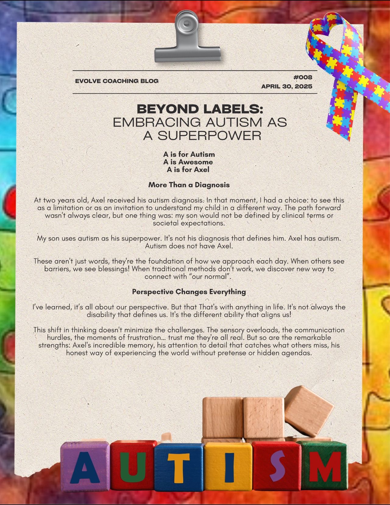 Beyond Labels: Embracing Autism as a Superpower