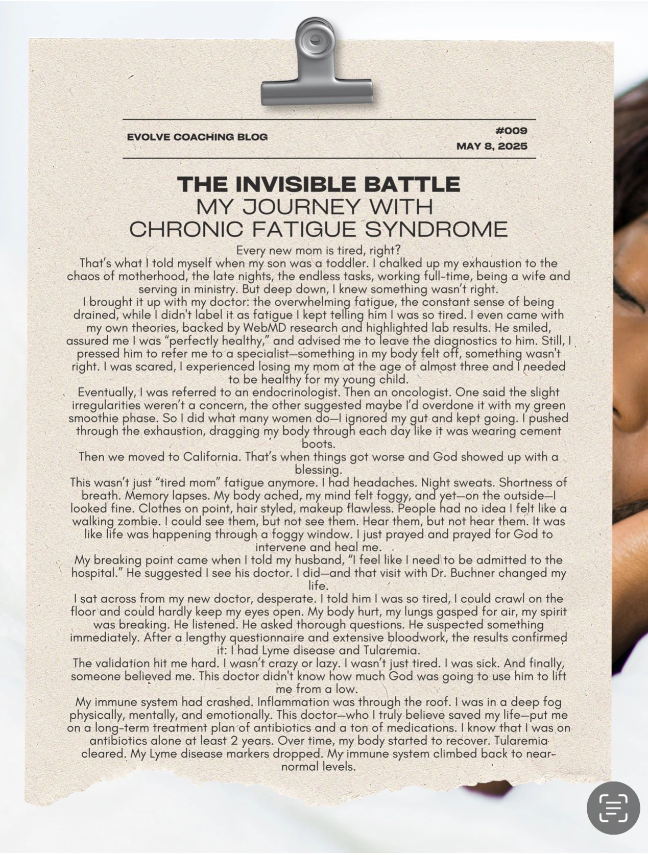 The Invisible Battle: My Journey with Chronic Fatigue Syndrome
