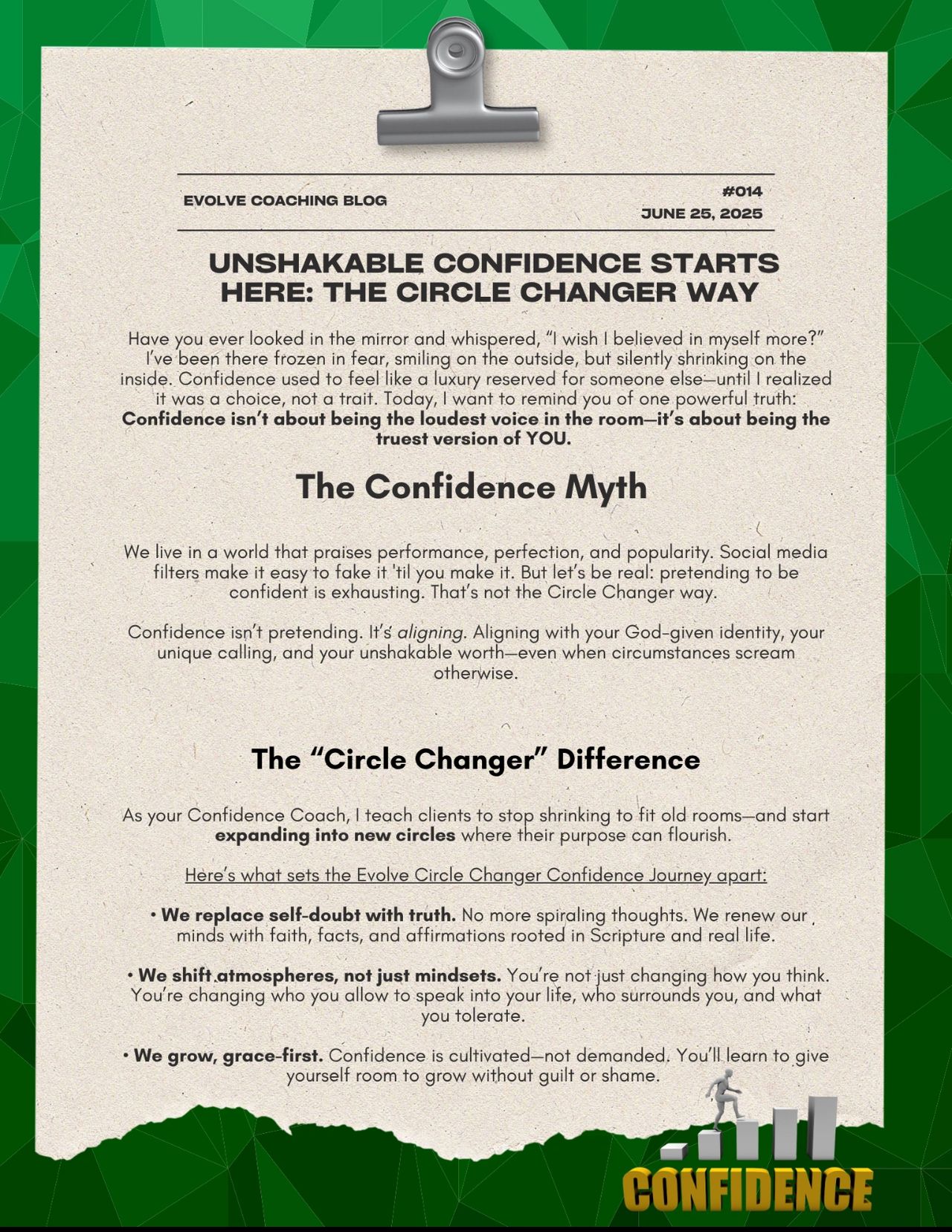 Unshakable Confidence Starts Here: The CircleChanger Way