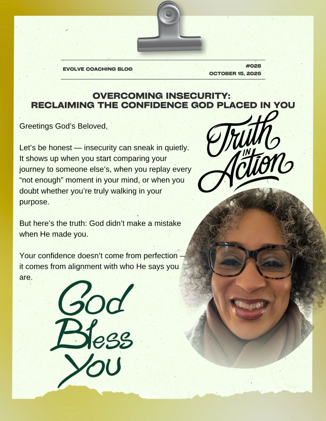 Overcoming Insecurity Reclaiming the Confidence God Placed in You