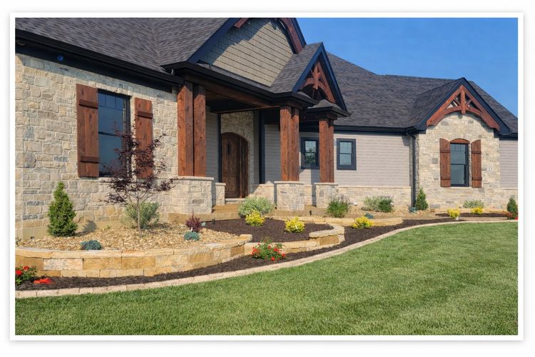 Elevating curb appeal with retaining walls and colorful plantings in St Charles County