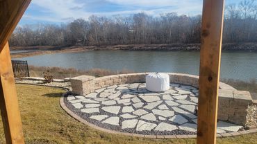 paver patio installation by Classic Landscape