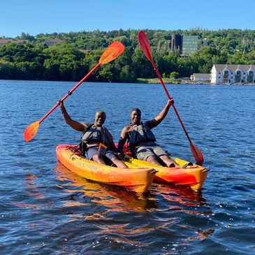 Tandem Kayak Paddling 