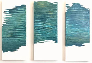 'Lake Effect'  3 canvas triptych- acrylic  