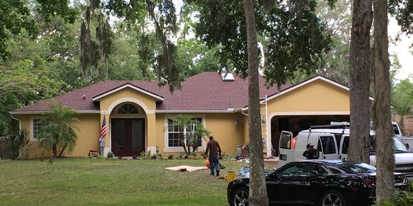 New Smyrna Beach roof replacement storm damage.  Reroof.  After picture.