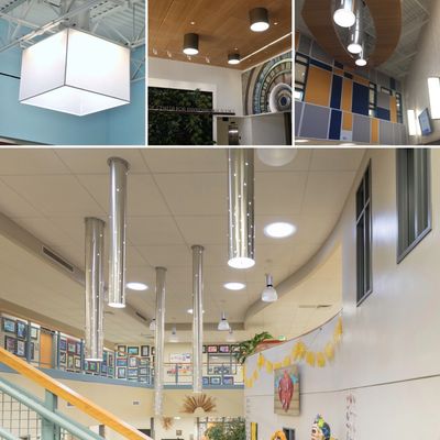 images of various installations of Solatube tubular daylighting systems and models