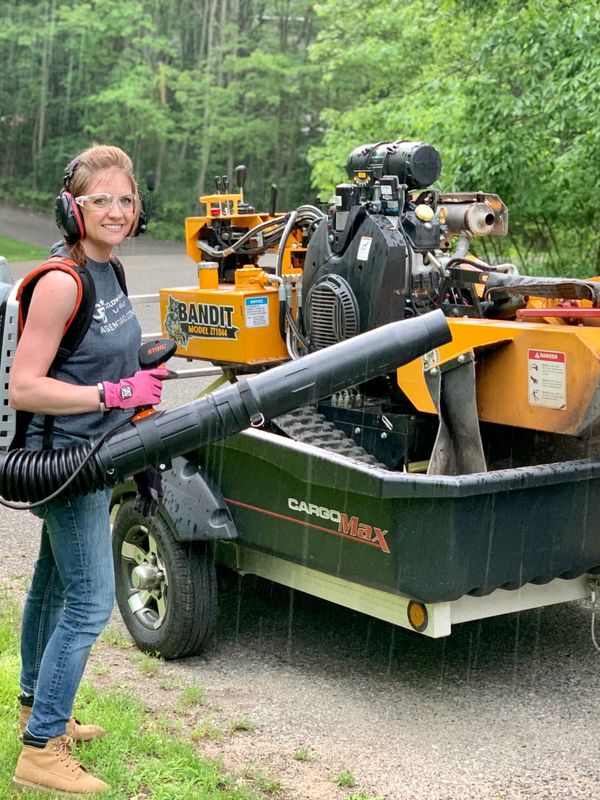 Kolina-On a Stump Grinding Clean up Job