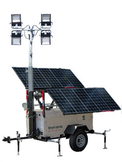 SHYB 1000 Mobile Solar Hybrid Light Tower with backup generator

Mobile Solar Light Trailer
