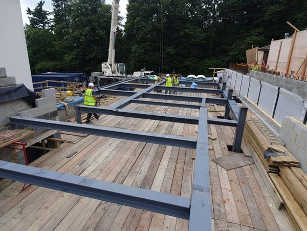 steel building ground structure