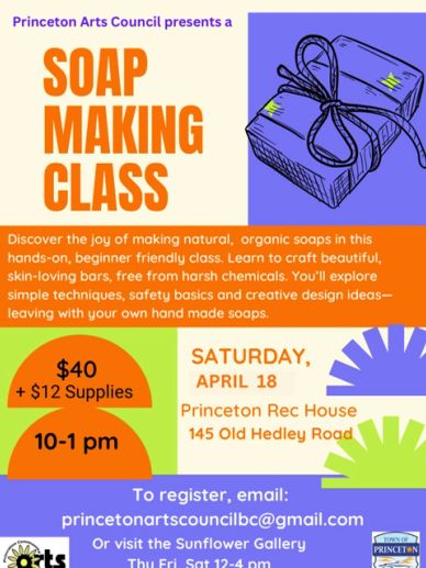 Soap making class event at Princeton Rec House.