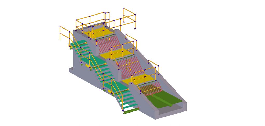 Tekla Structures detailing of access platforms and stairs