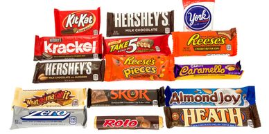 Hershey's Candy Bar Products. Hershey's Milk Chocolate Candy Bars, Hershey's Almond Milk Chocolate Candy Bars, Reese's Peanut Butter Cups, Heath Bars And Almond Joys Are Just a Few of The Candy Bars ABC Vending Puts in Their Reno Vending Machines. 