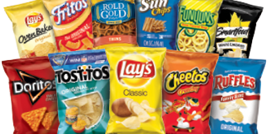 FritoLay Brand Chips in Snack Sized Bags. Products include Funyuns, Doritos Nacho Cheese, Doritos Cool Ranch, Tostitos, Ruffles And Cheetos to Name Only Some of The Bags of Chips ABC Vending Supplies in Their Vending Machines Reno And Micro Markets. 