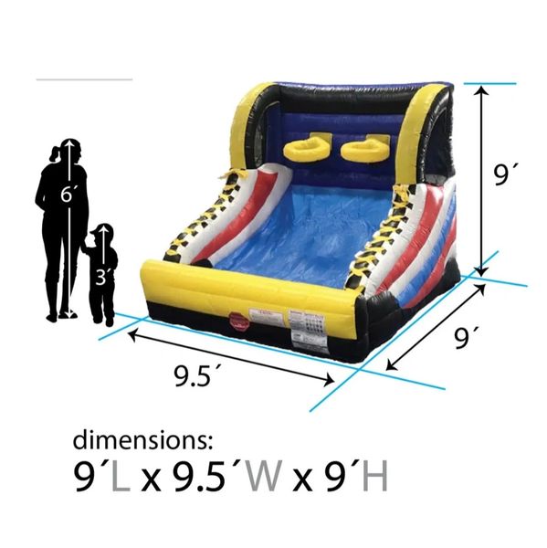 Package price $500 Inflatable BASKETBALL, GIANT JENGA, GIANT CONNECT 4 and CORN HOLE ( 