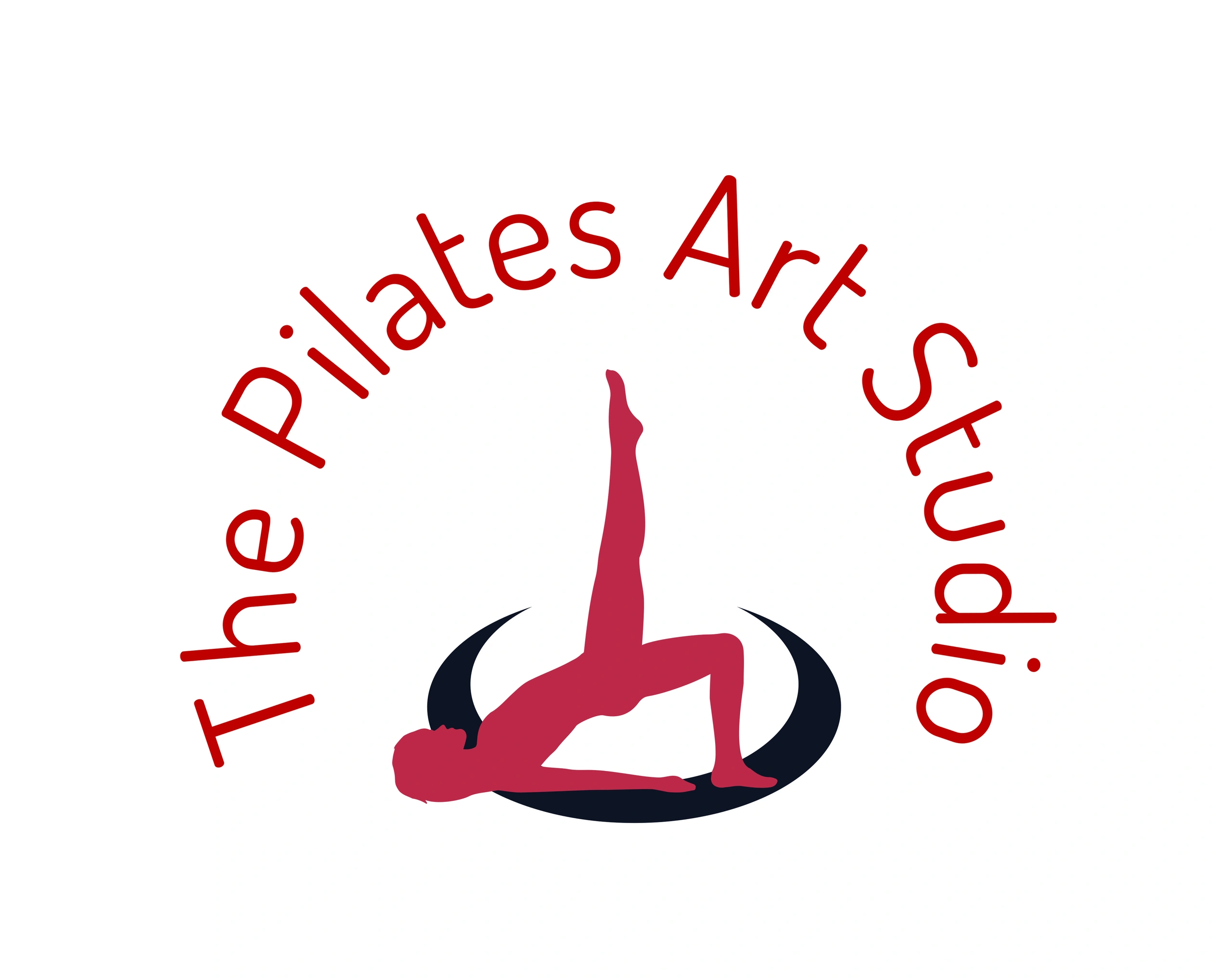 Logo of The Pilates Art Studio with a person in a Pilates pose.