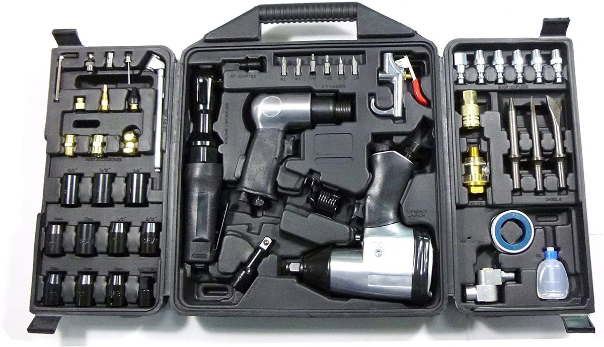 DP Dynamic Power 50 Piece Air Tool Kit. 11/2'' Impact Wrench, 13/8