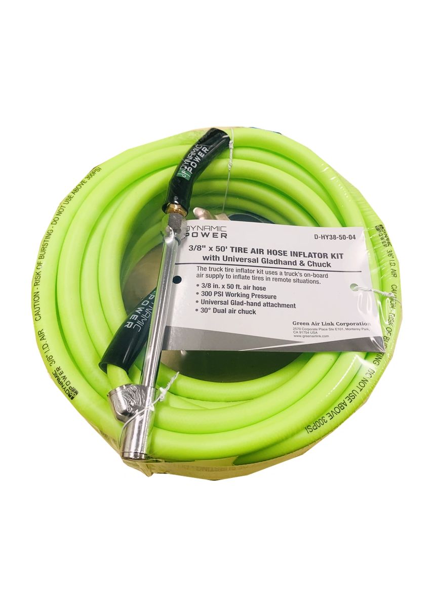 DP Dynamic Power 3/8"50 FT Hybrid Tire Air Hose Inflator Kit with