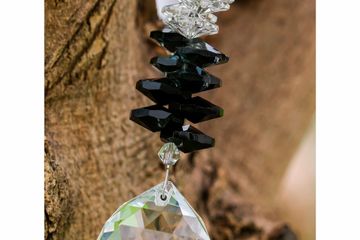 black chandelier crystal octagons 