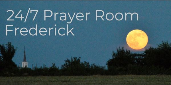 Moon rising over Frederick, MD, prayer room frederick, come pray with us