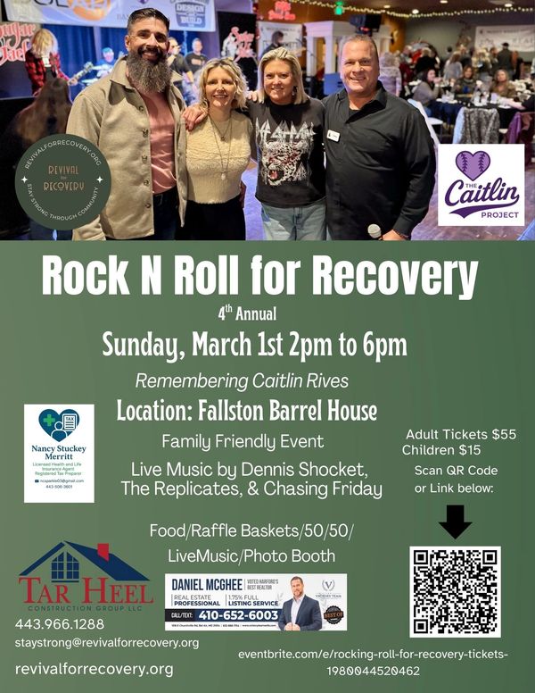 The 4th Annual Rock N Roll For Recover is March 1st 2026 