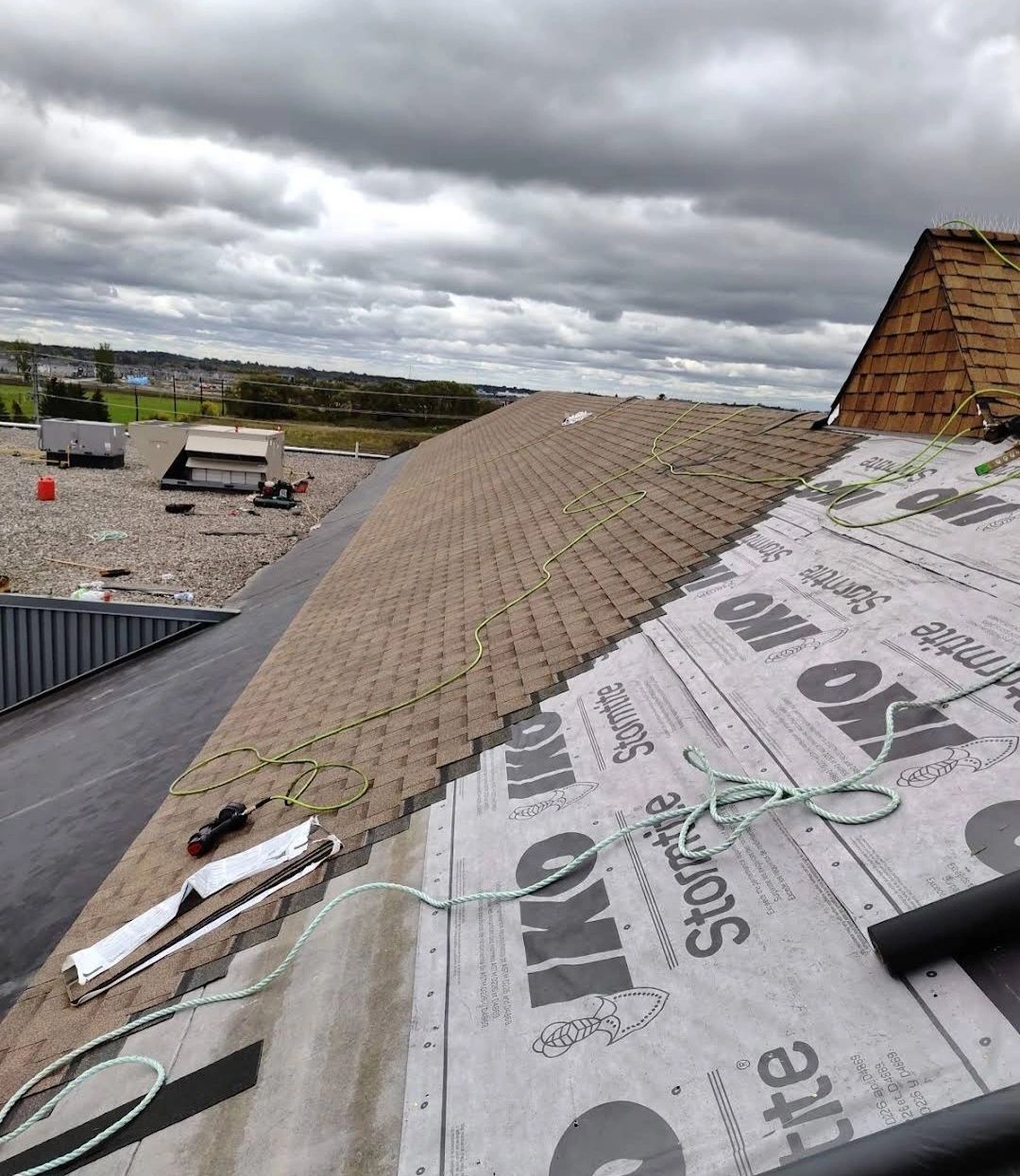 Roof replacement with shingles