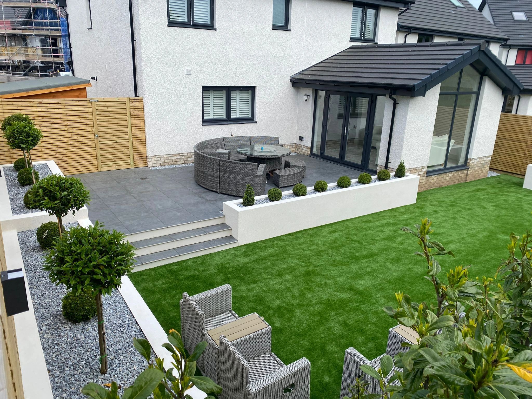 Completed landscaping project