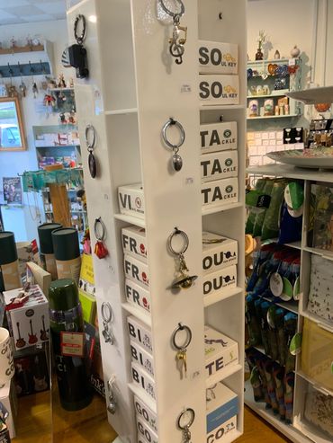 A range of high quality metal keyrings 