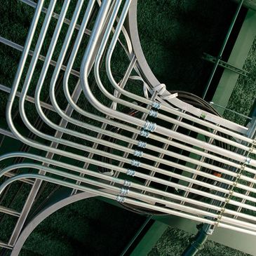 Overhead view of Commercial Electrical Conduits 