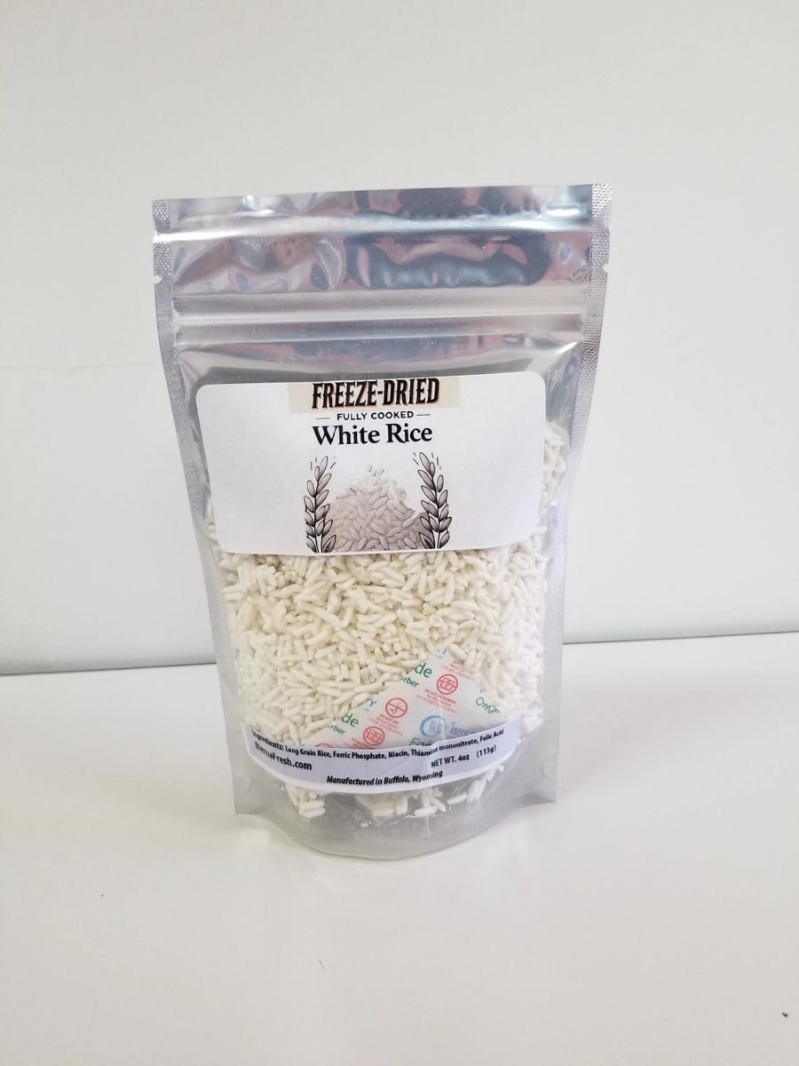Freeze Dried Cooked White Rice