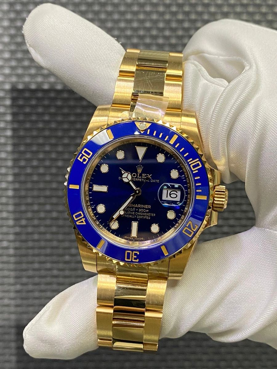 Rolex Submariner 116618LB Yellow Gold Blue Dial Brand New