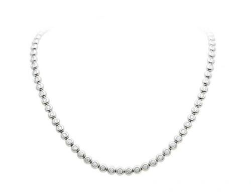 Tiffany & Co Platinum Diamond Tennis Necklace 6.50 carats