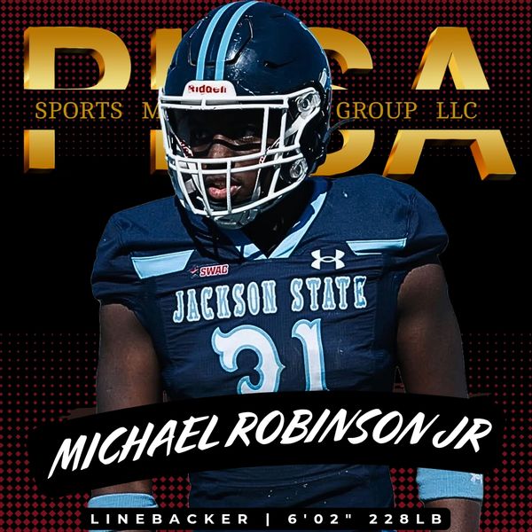 Football linebacker Michael Robinson Jr. from Jackson State.