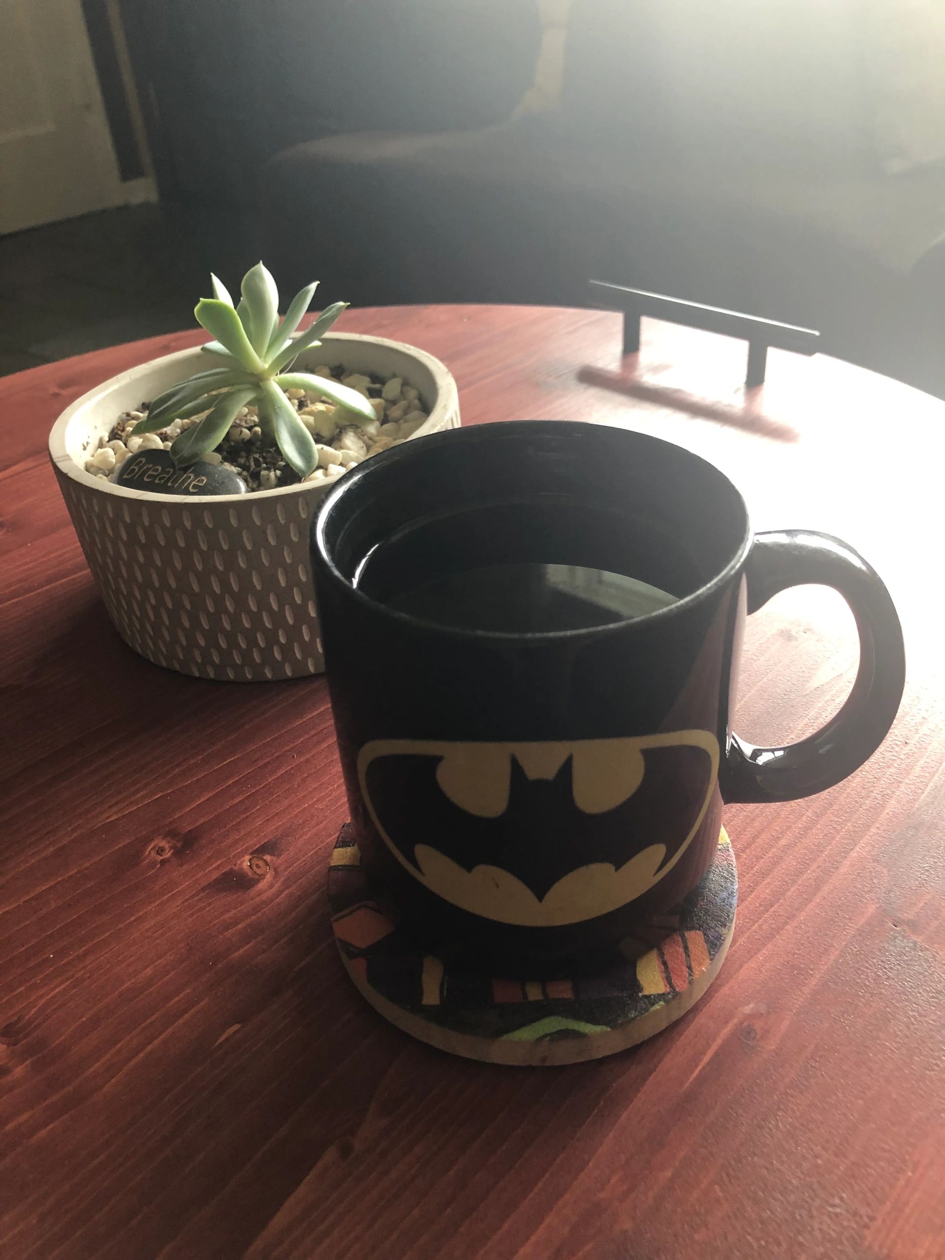 Of course Batman drinks coffee