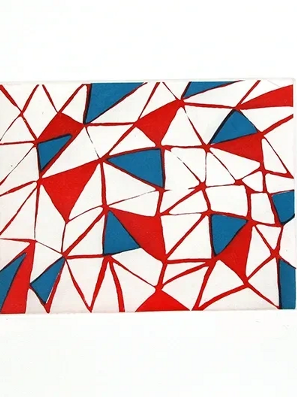 Etching on hand made paper
