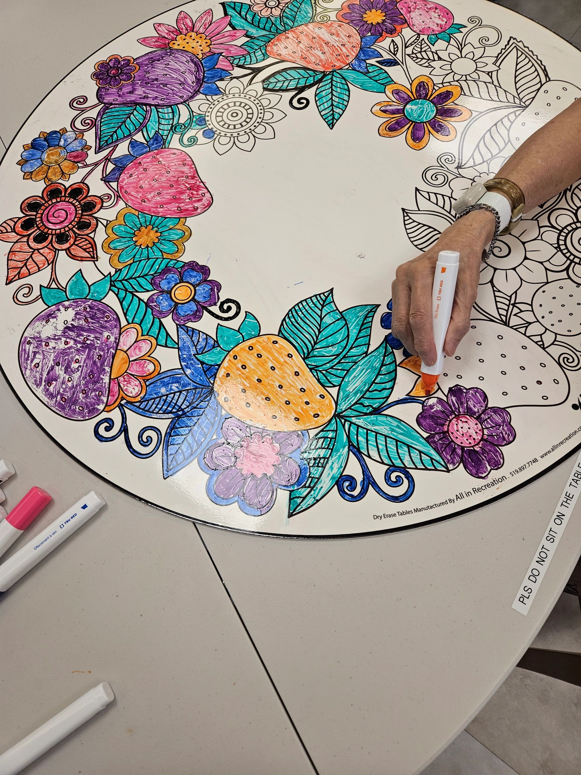 Senior Woman With Alzheimer's & Dementia Colors With Ride Pal