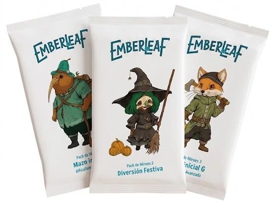 Emberleaf packs de heroes en español (1, 2, y 3)
