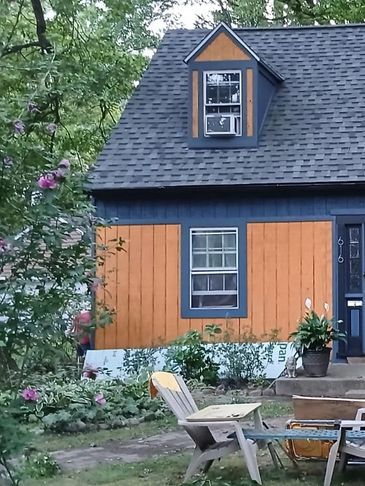 House exterior with ladder