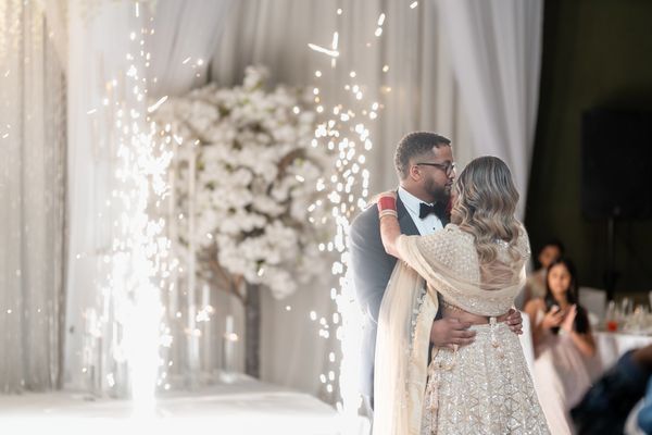 indoor fireworks in Toronto wedding