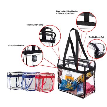 clear security bag approved for NFL stadiums and PGA tour also used for schools and warehouses 
